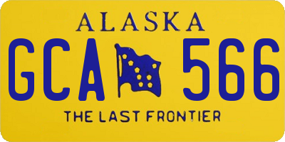 AK license plate GCA566