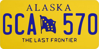 AK license plate GCA570