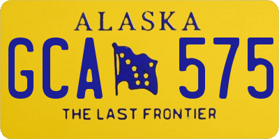 AK license plate GCA575