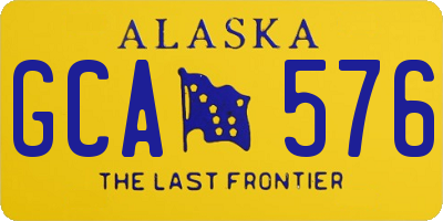 AK license plate GCA576