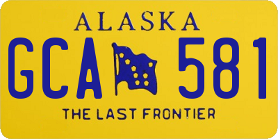 AK license plate GCA581