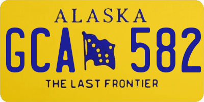AK license plate GCA582