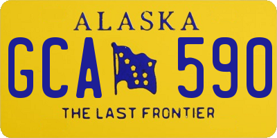 AK license plate GCA590