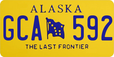 AK license plate GCA592