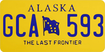 AK license plate GCA593