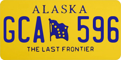 AK license plate GCA596
