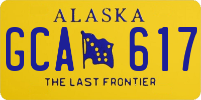 AK license plate GCA617