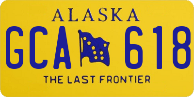 AK license plate GCA618