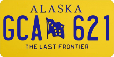 AK license plate GCA621