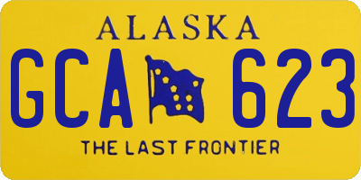 AK license plate GCA623