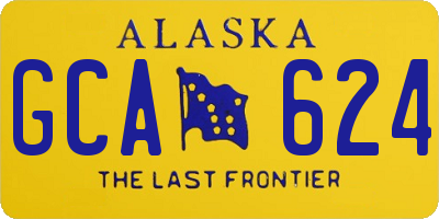 AK license plate GCA624