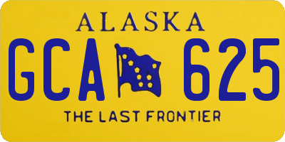 AK license plate GCA625