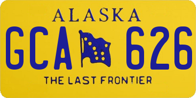 AK license plate GCA626