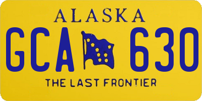 AK license plate GCA630