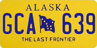 AK license plate GCA639