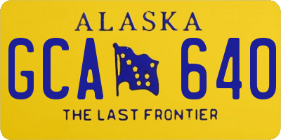 AK license plate GCA640