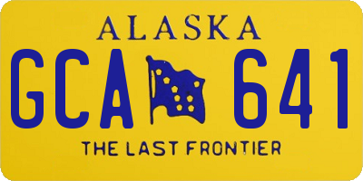 AK license plate GCA641