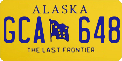 AK license plate GCA648