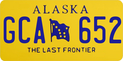 AK license plate GCA652