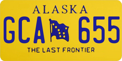 AK license plate GCA655