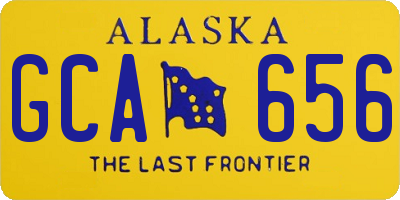 AK license plate GCA656