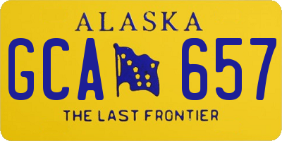 AK license plate GCA657