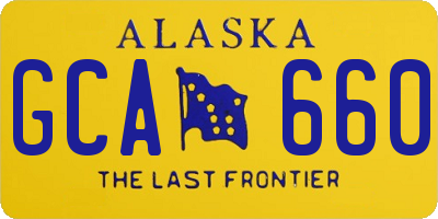 AK license plate GCA660