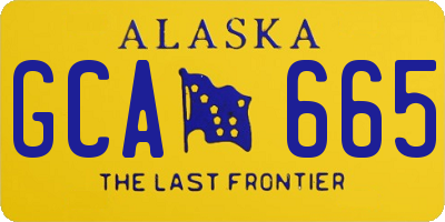 AK license plate GCA665
