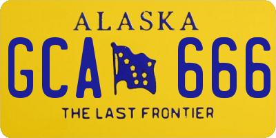 AK license plate GCA666