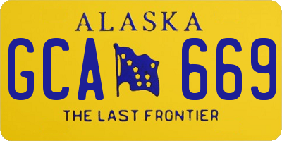 AK license plate GCA669
