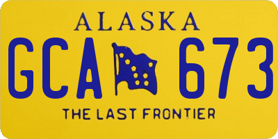 AK license plate GCA673