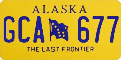 AK license plate GCA677