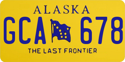 AK license plate GCA678