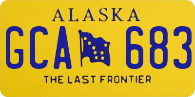 AK license plate GCA683