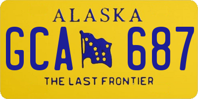 AK license plate GCA687