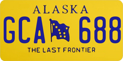 AK license plate GCA688