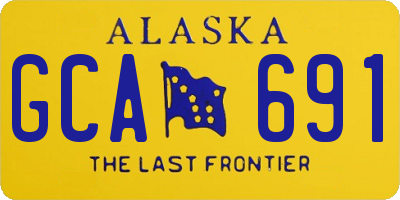 AK license plate GCA691