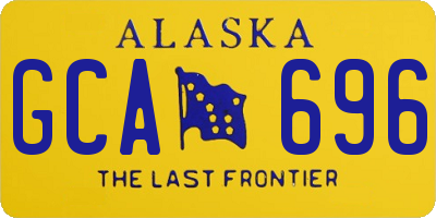 AK license plate GCA696
