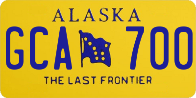 AK license plate GCA700