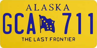 AK license plate GCA711