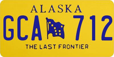AK license plate GCA712