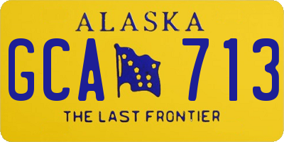 AK license plate GCA713