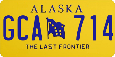AK license plate GCA714