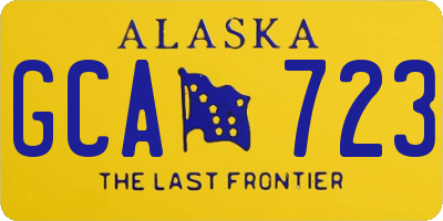 AK license plate GCA723