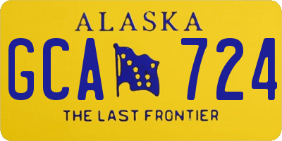 AK license plate GCA724