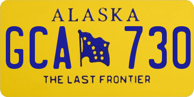 AK license plate GCA730