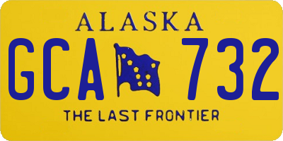 AK license plate GCA732