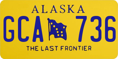 AK license plate GCA736