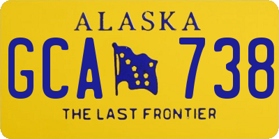 AK license plate GCA738