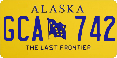 AK license plate GCA742